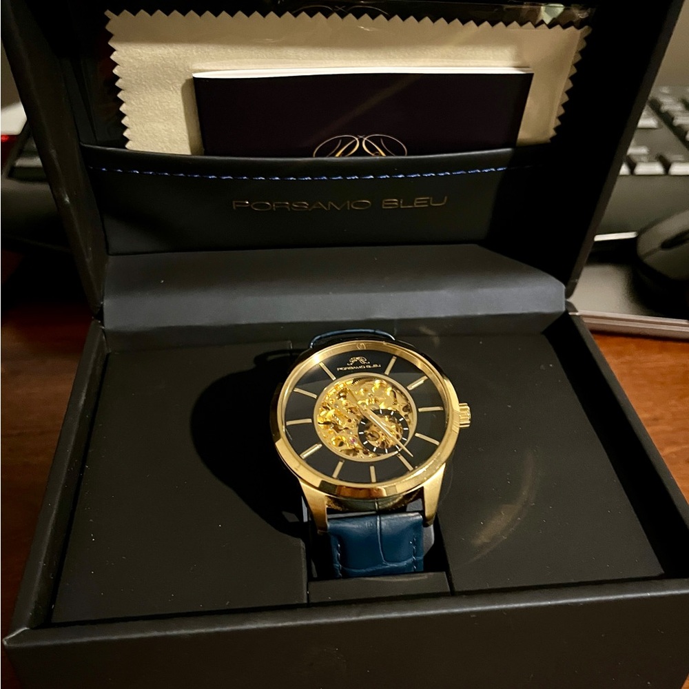 Porsamo Bleu Gold and Blue Men's Watch